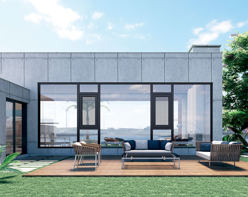 125 断桥窗纱一体表开窗