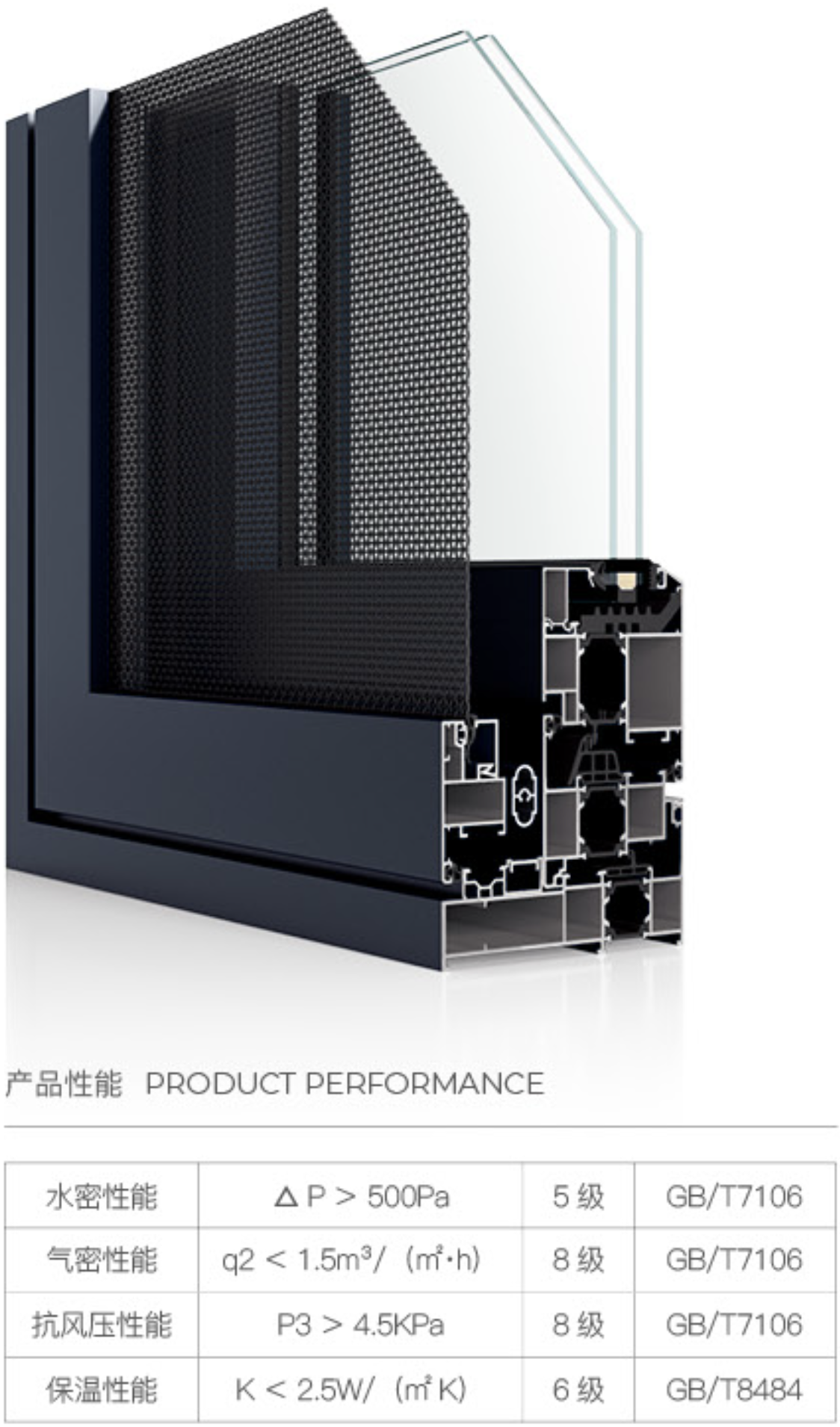 125 断桥窗纱一体表开窗